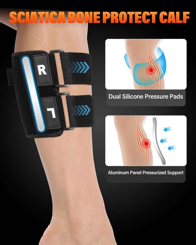 Calf Sciatica Relief Device Brace for Sciatica for Men，Calf Braces for Sc
