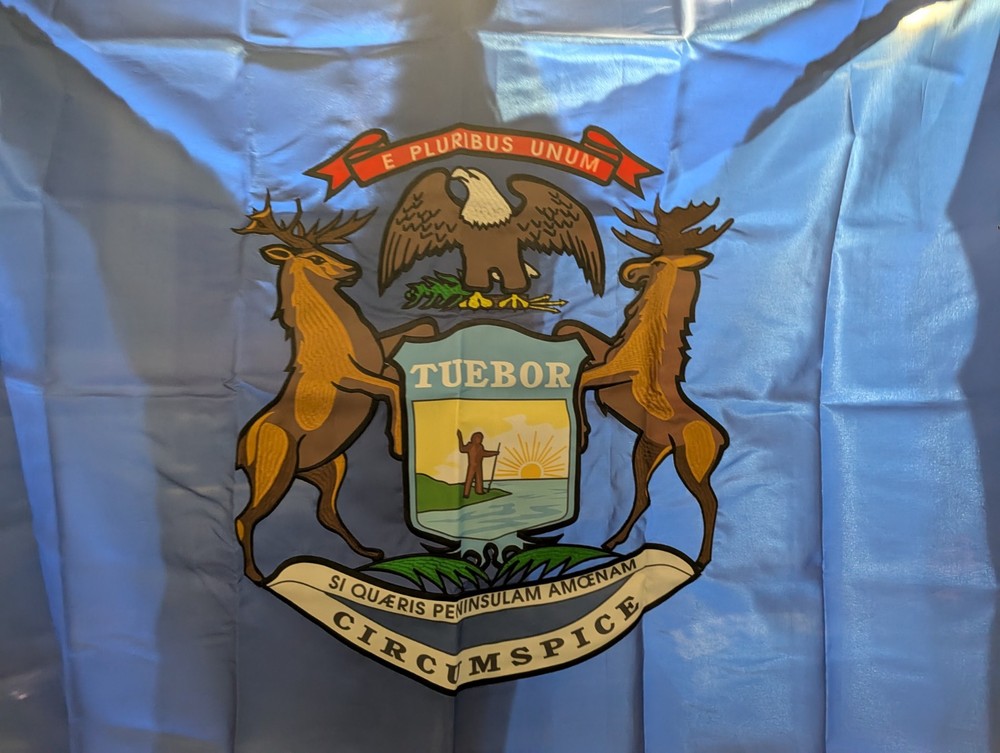Embroidered Michigan State Flag
