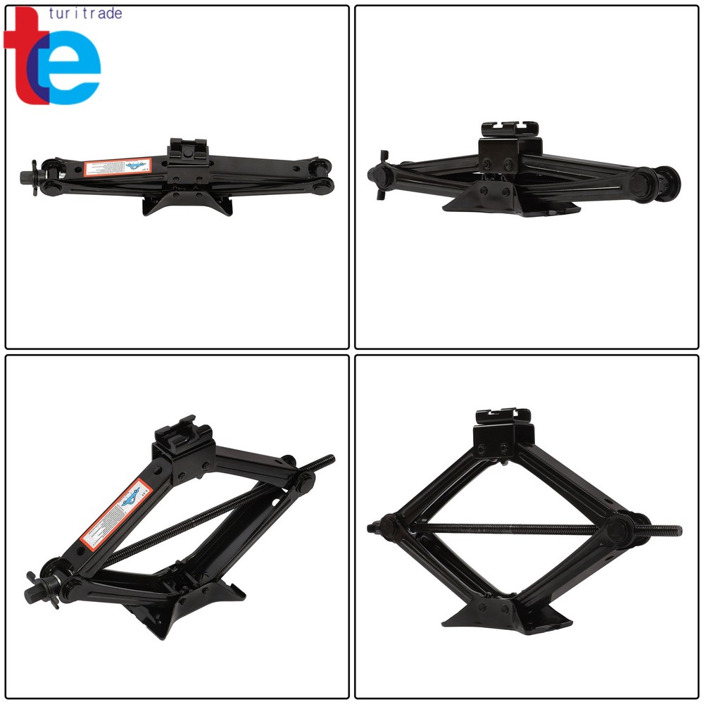 Scissor Jack 2.5 Tons 5 511 lbs Capacity with Ratchet Handle Effort Saving