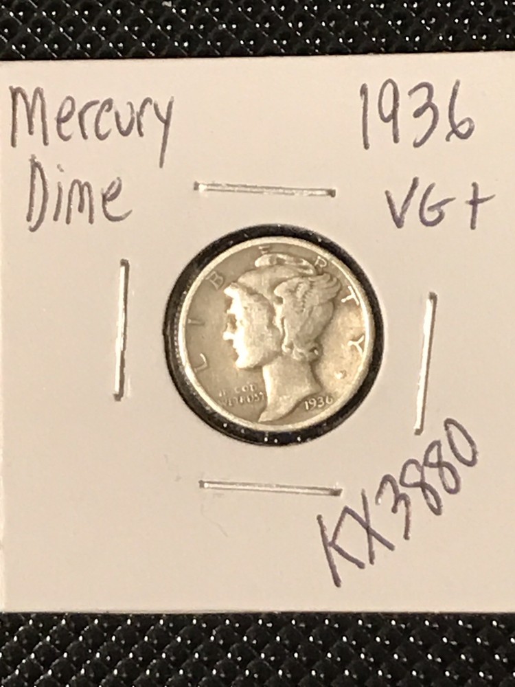 1936 Mercury Dime  VG+