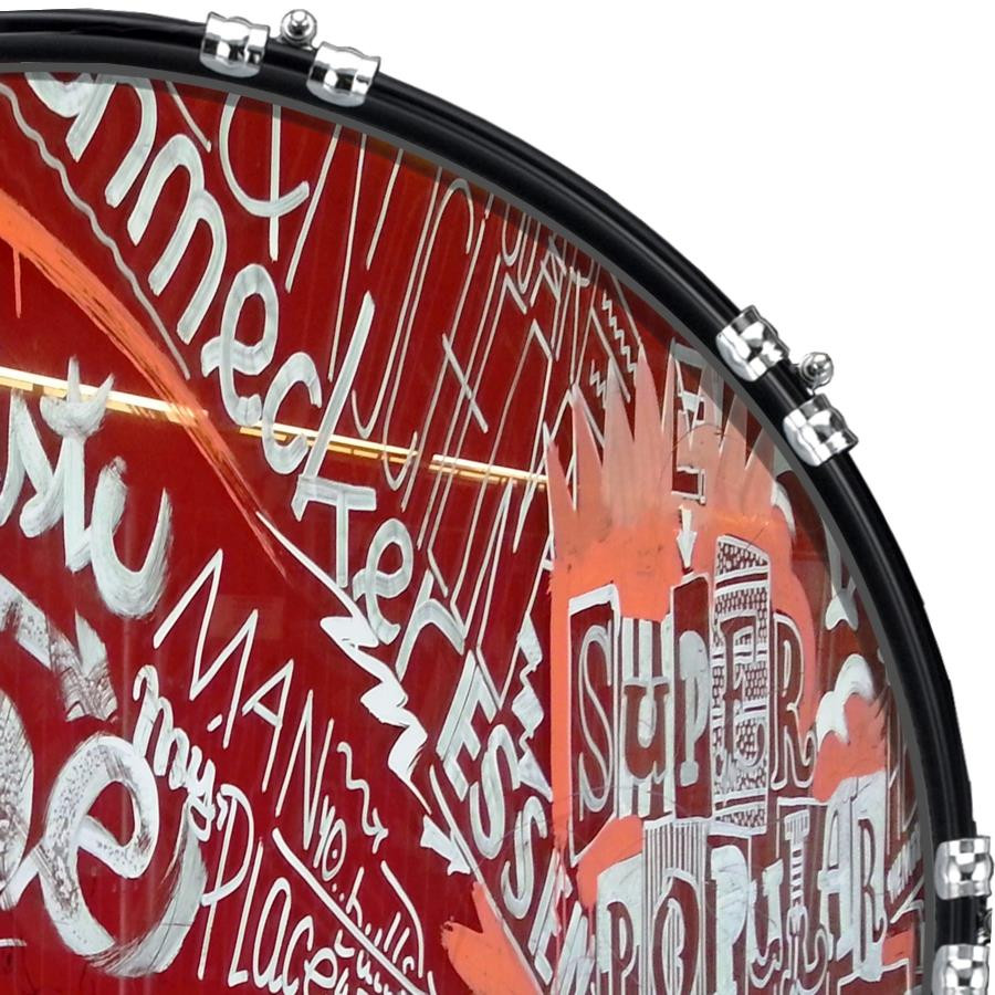 20" Custom Bass Kick Drum Front Head Graphic Graphical Graffiti 8