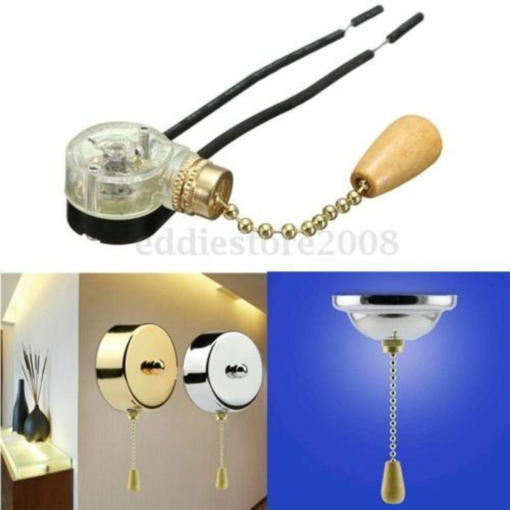 4Pcs 125V/250V 5cm/1.9" Ceiling Fan Light Wall Light Chain Type Pull Switch S
