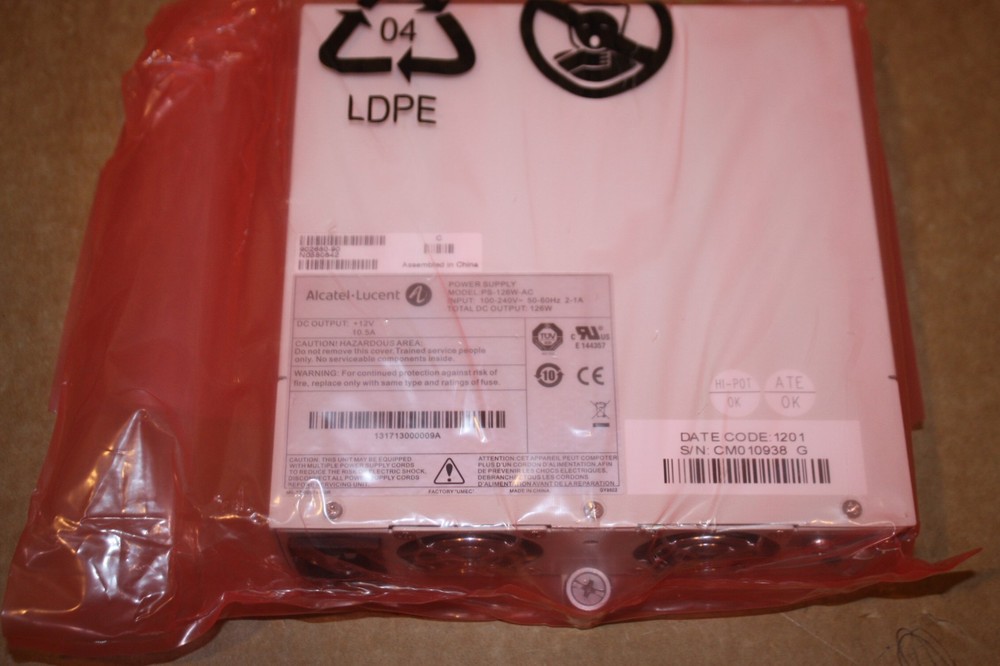 NEW ALCATEL LUCENT PS-126W-AC POWER SUPPLY SEALED