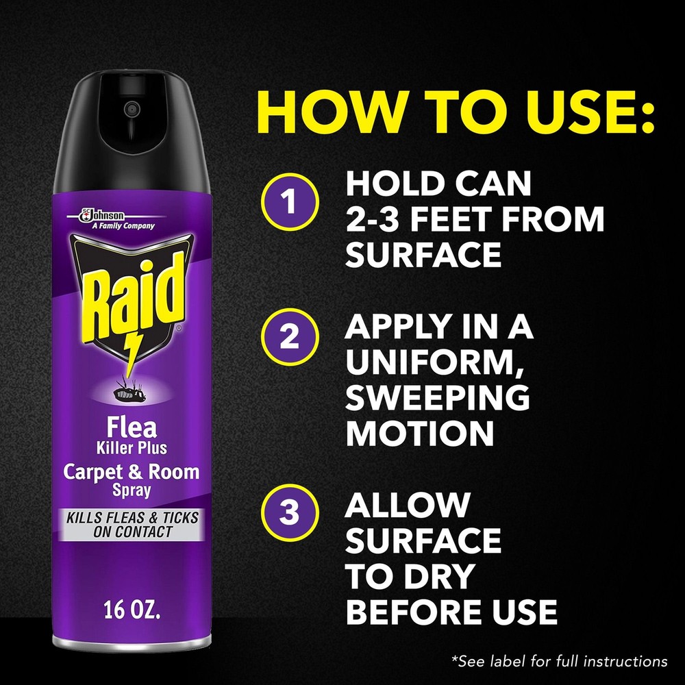 Raid Flea Killer 16oz Spray - Kills Fleas & Eggs Carpet/Room