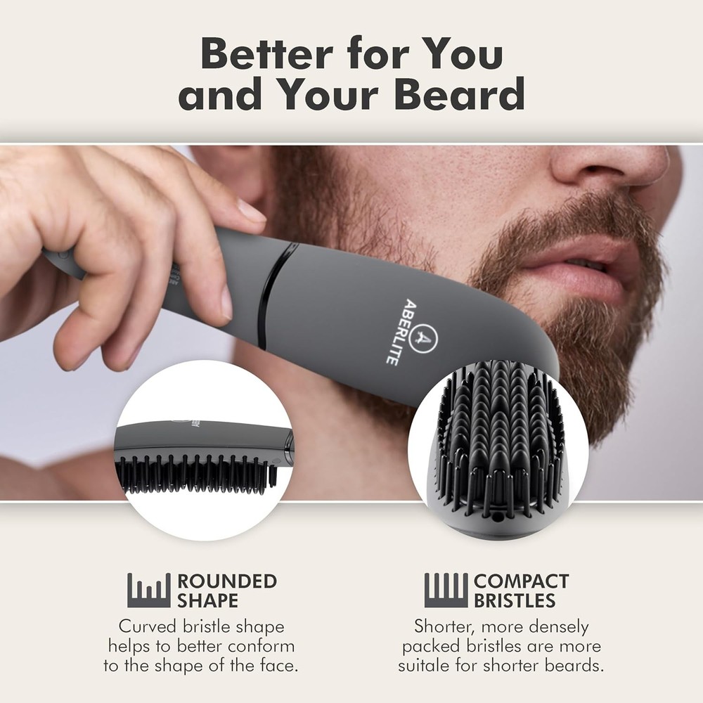 Portable Beard Straightening Comb with Ionic Technology for Effortless Styling