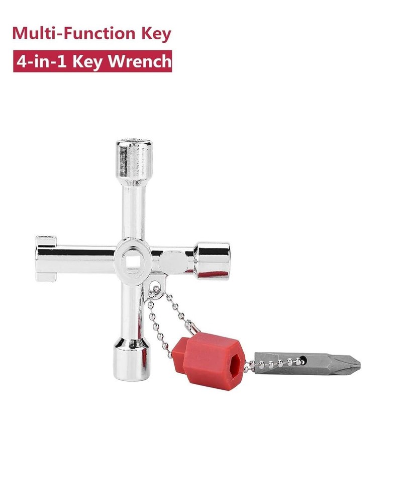 4 in 1 Universal Utilities Key Multi-Functional Universal Cross Key with Bit ...