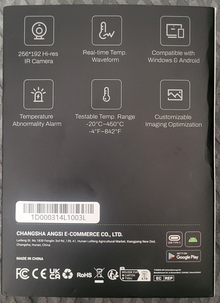 Inferred Thermal Imaging Camera IR Imager USB Type-C For Android