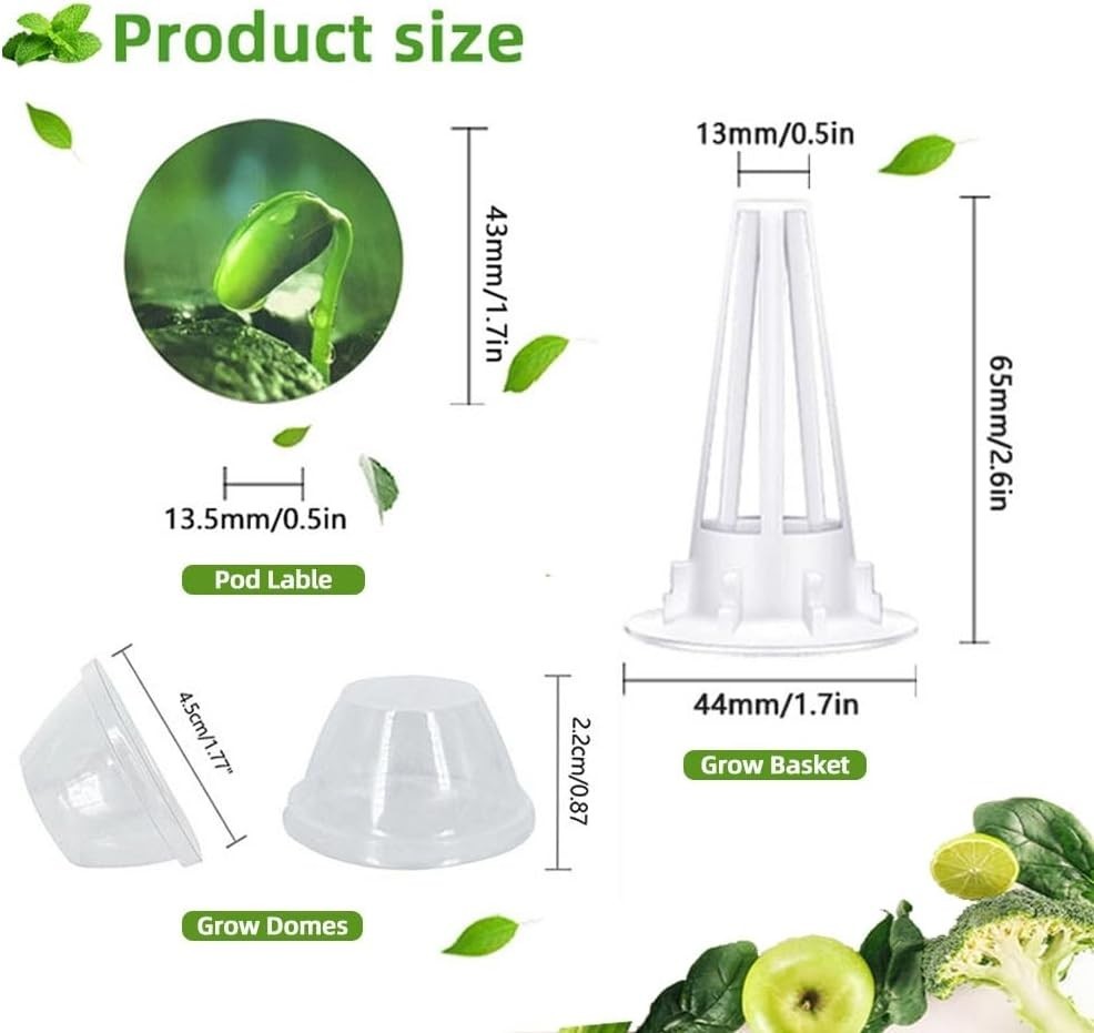 90pcs Hydroponic Seed Pod Kit Include 30pcs Plant Replacement Basket Containe...