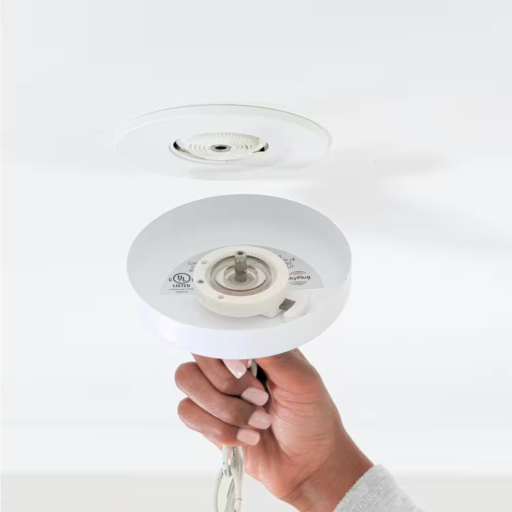5 In. Matte White Plug and Play Lighting Base - Carina