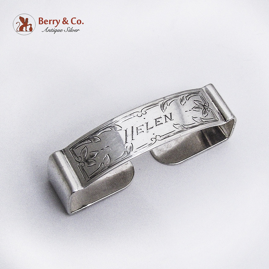 Rectangular Napkin Ring Sterling Silver 1920