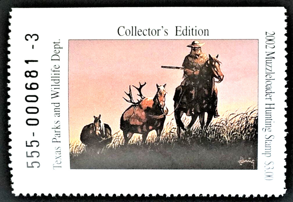 2002 Texas Muzzleloader Stamp, Collector's Edition