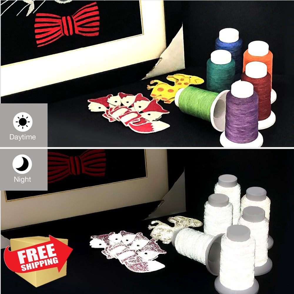 Reflective Embroidery Thread Grey 1000M Polyester Machine Embroidery