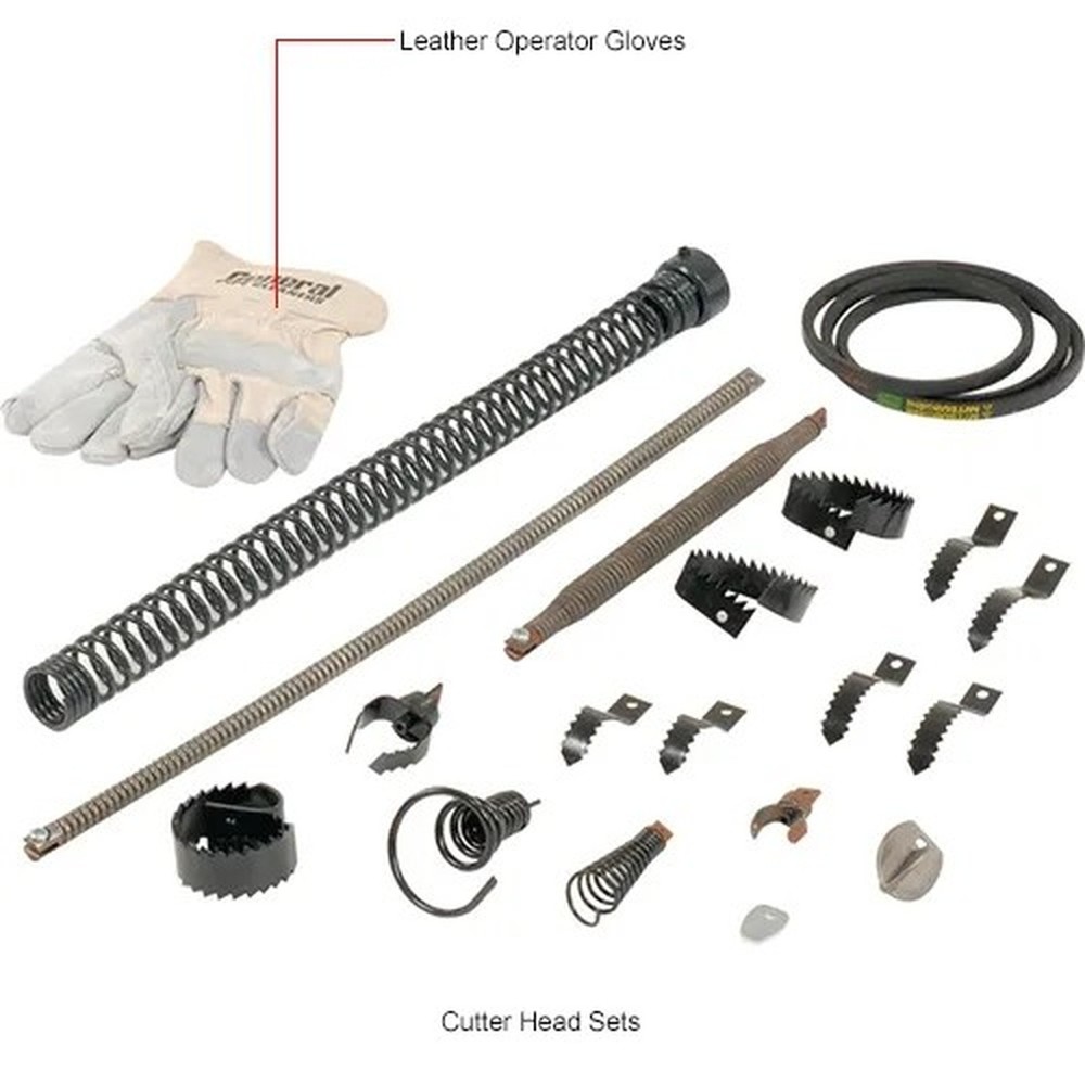 Speedrooter 92 Drain/Sewer Cleaning Machine, w/2 Cables & Cutter Set