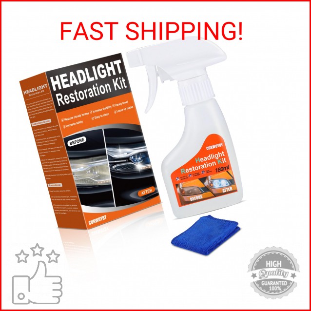 CUKWUYBY Headlight Restoration Kit Headlight Cleaner Head Light Cleaner Removing