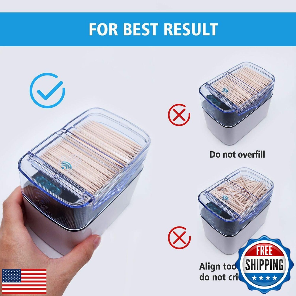 Serve Clean Smart Toothpick Dispenser, Chrome