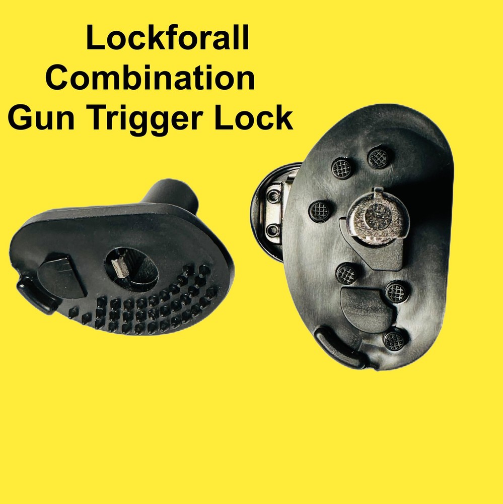 lockforall Gun Trigger Lock, 3 Digit Set Own Combination Lock Black*4 Pack