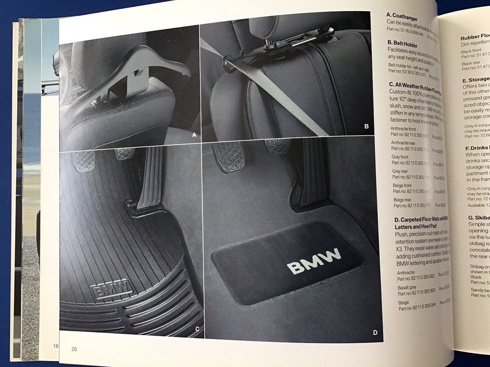 BMW X3 E83 SAV Accessory Brochure 2004