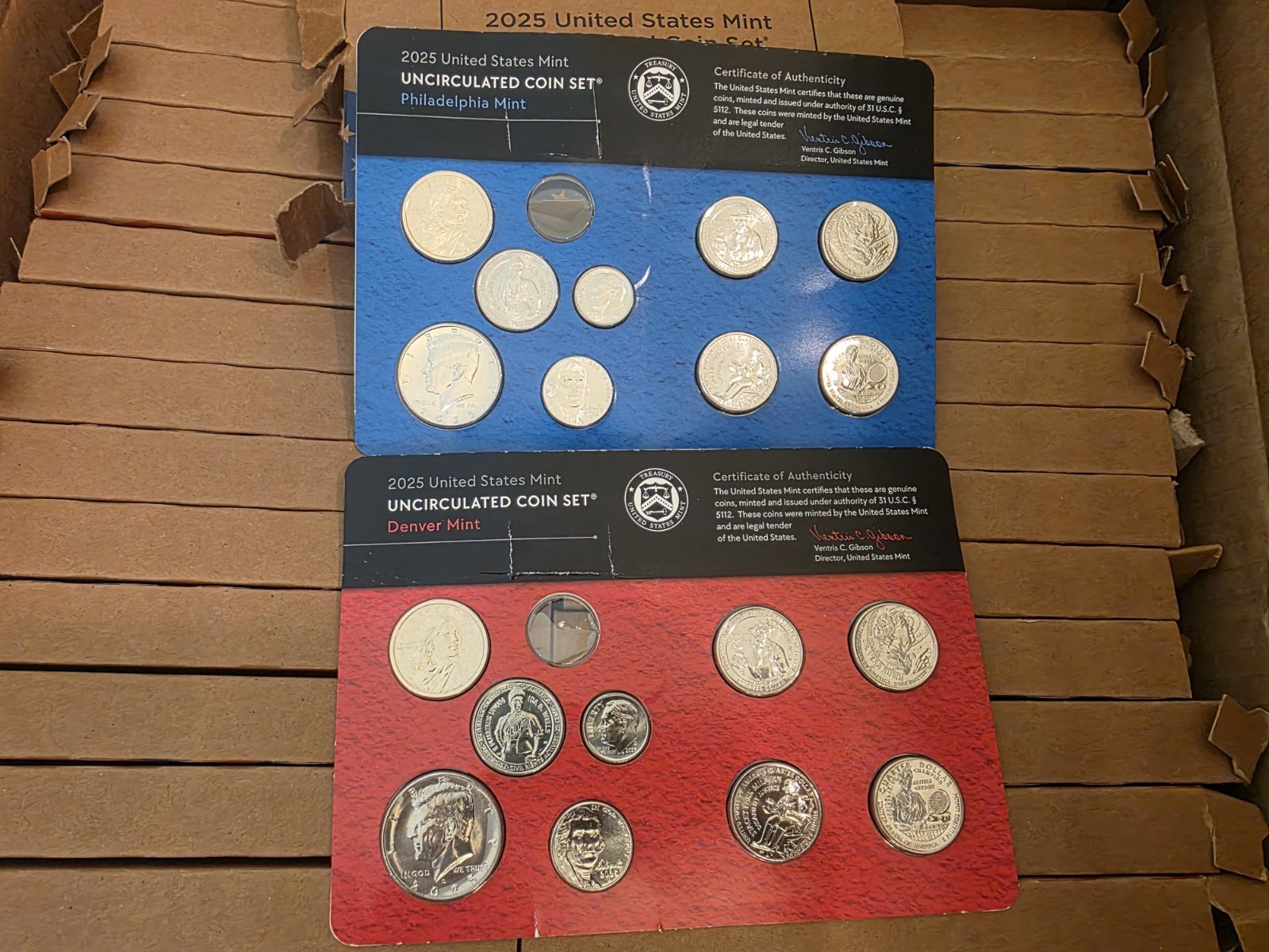 2025 P D US Mint Uncirculated Coin Set (No Penny) SOLD OUT AT THE MINT! & BOX