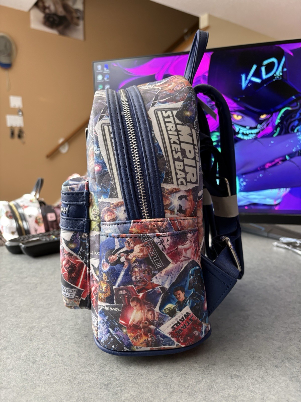 DISNEY STAR WARS RETURN OF THE JEDI LOUNGEFLY BACKPACK MINT CONDITION NWT