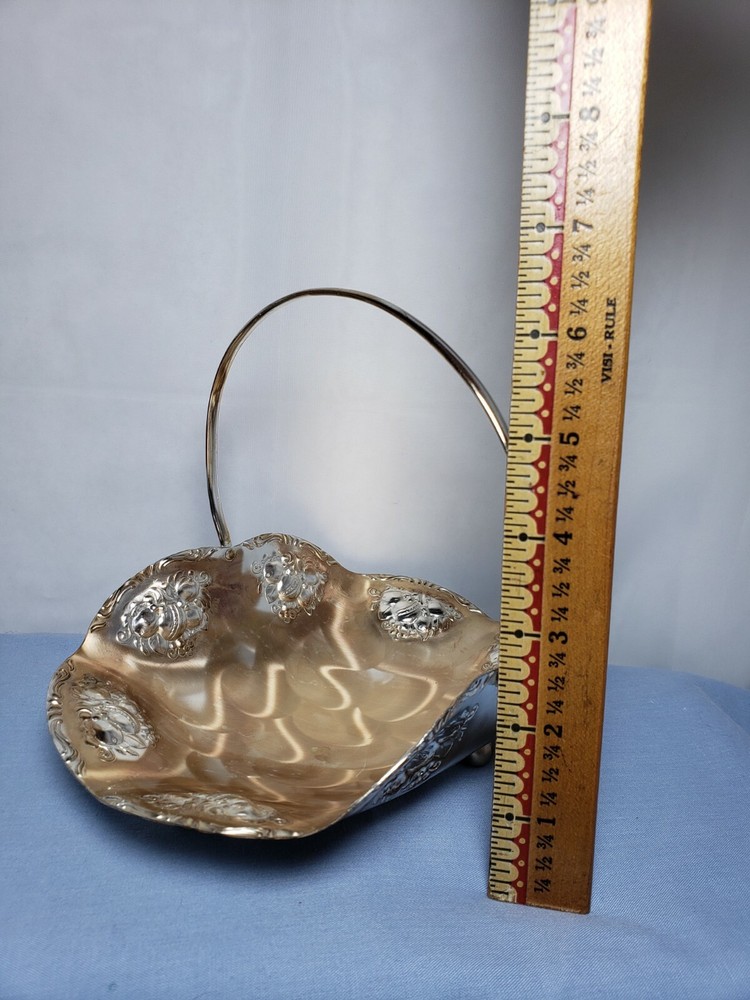 Vintage QUIST West Germany Silverplate Tarnish Resistant Basket Moveable Handle