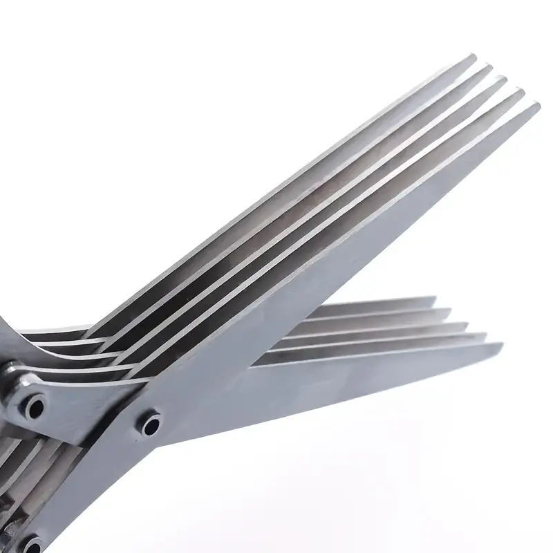 Stainless Steel 5 Blade Professional Shredding Scissors Sharp Herb Kitchen Tool