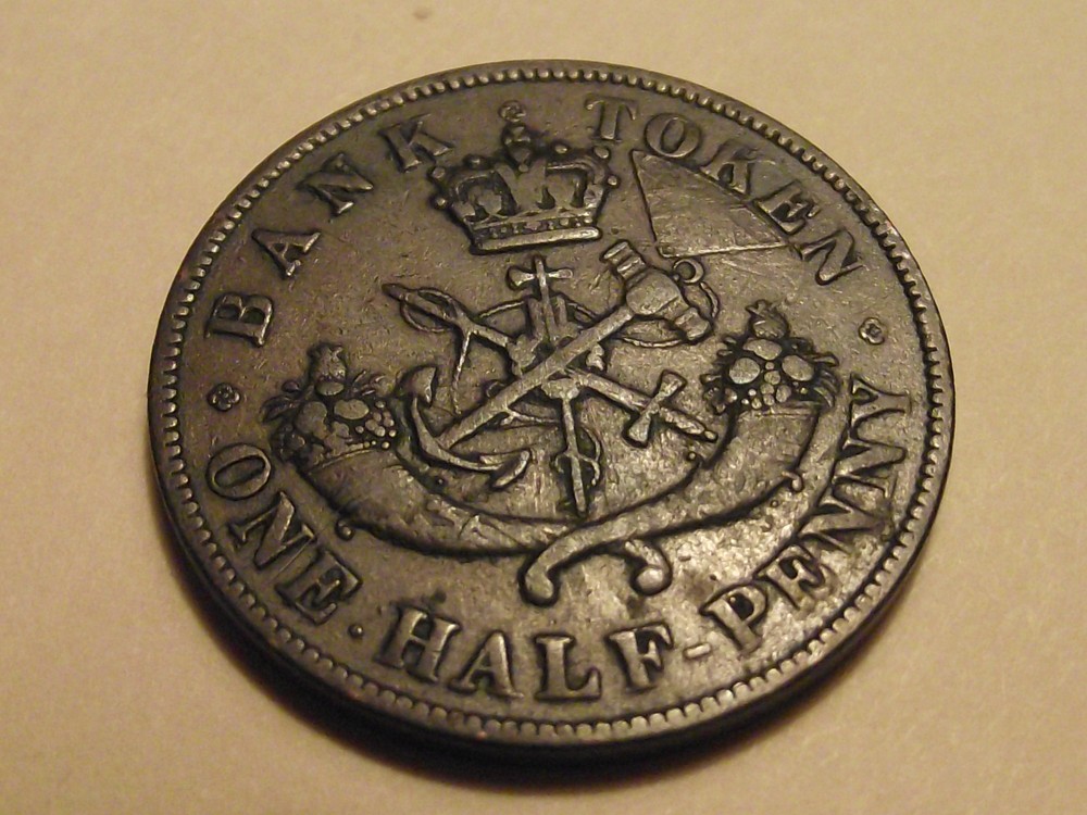 #2863 Canada / Upper; 1/2 Penny Token 1850