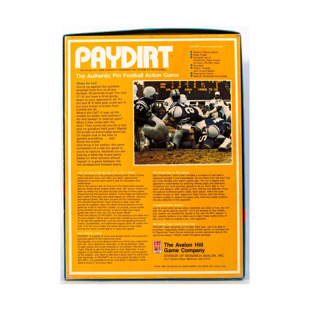 Paydirt (1986 Ed) Box VG/VG+
