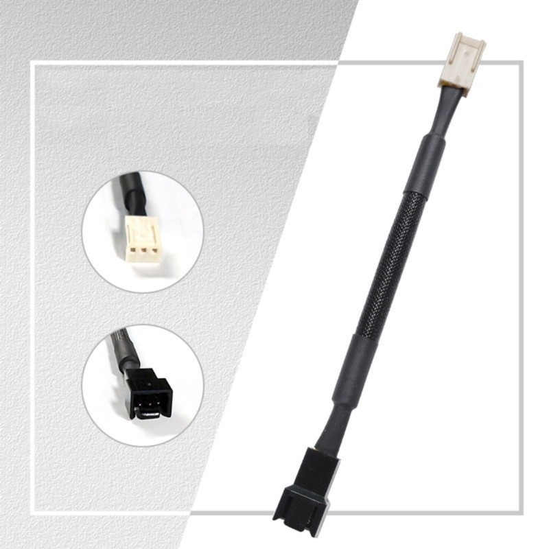 Quiet Operation 3Pin CPU Fan Speed Reducer Voltages Reduction Cable For PC