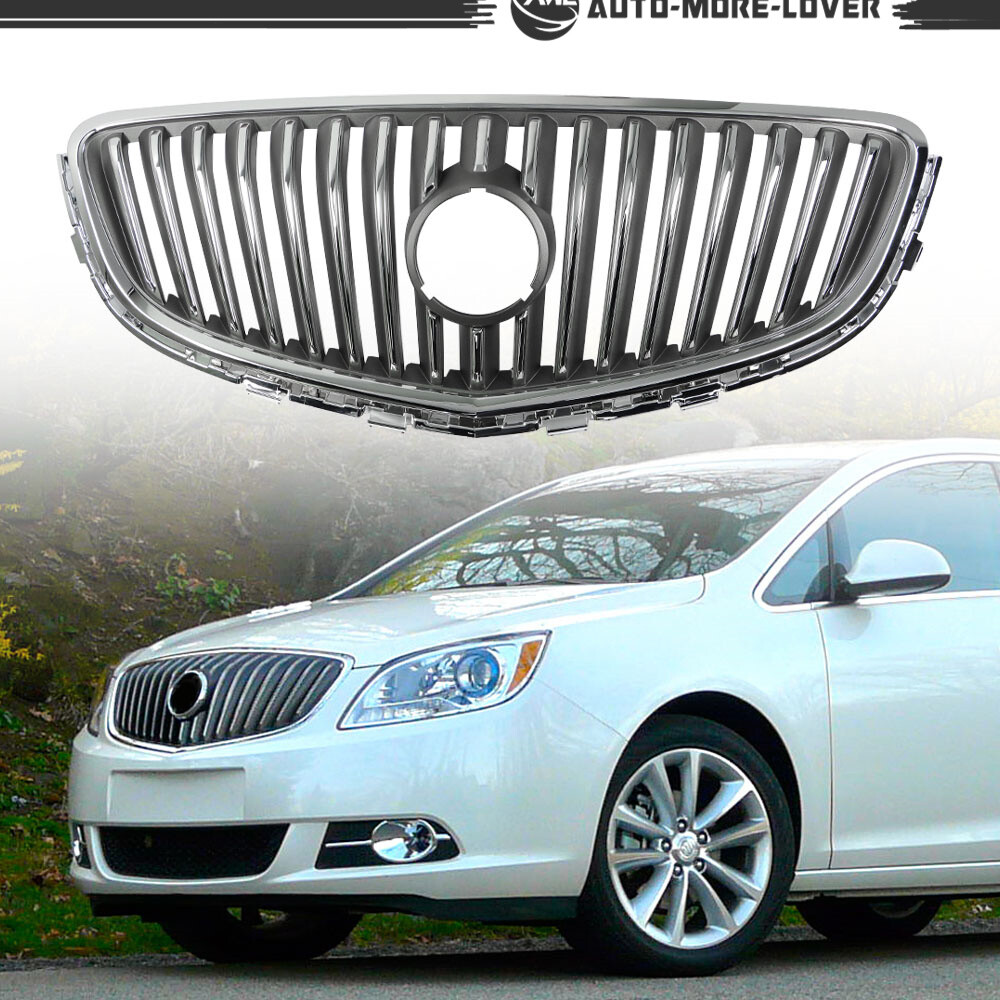 For 2012-2017 Buick Verano Front Bumper Upper Grille Assembly Chrome Replacement