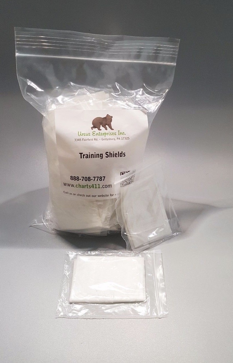 7 Bags of 50 CPR Facial Shields - Pocket Barrier Mask