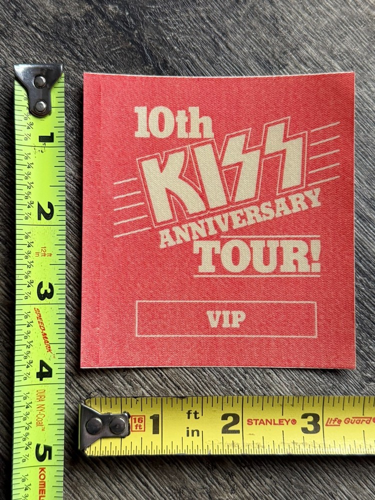 KISS Pass Creatures 10th Anniversary Tour VIP Red White Vintage Kiss Memorabilia
