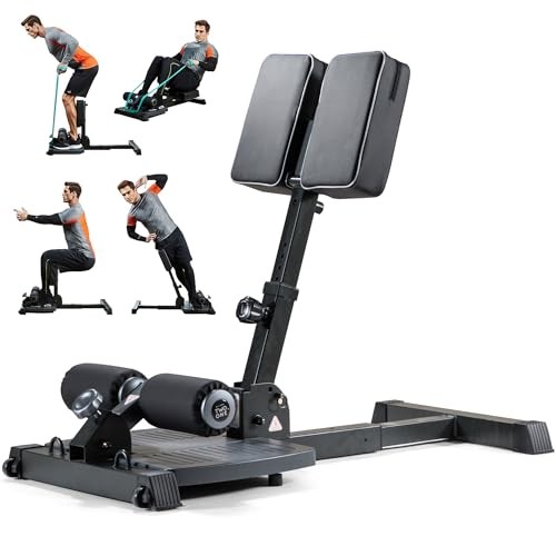 Sissy Squat Machine, Deluxe Multi-Function Deep Sissy Squat Bench Black-8300