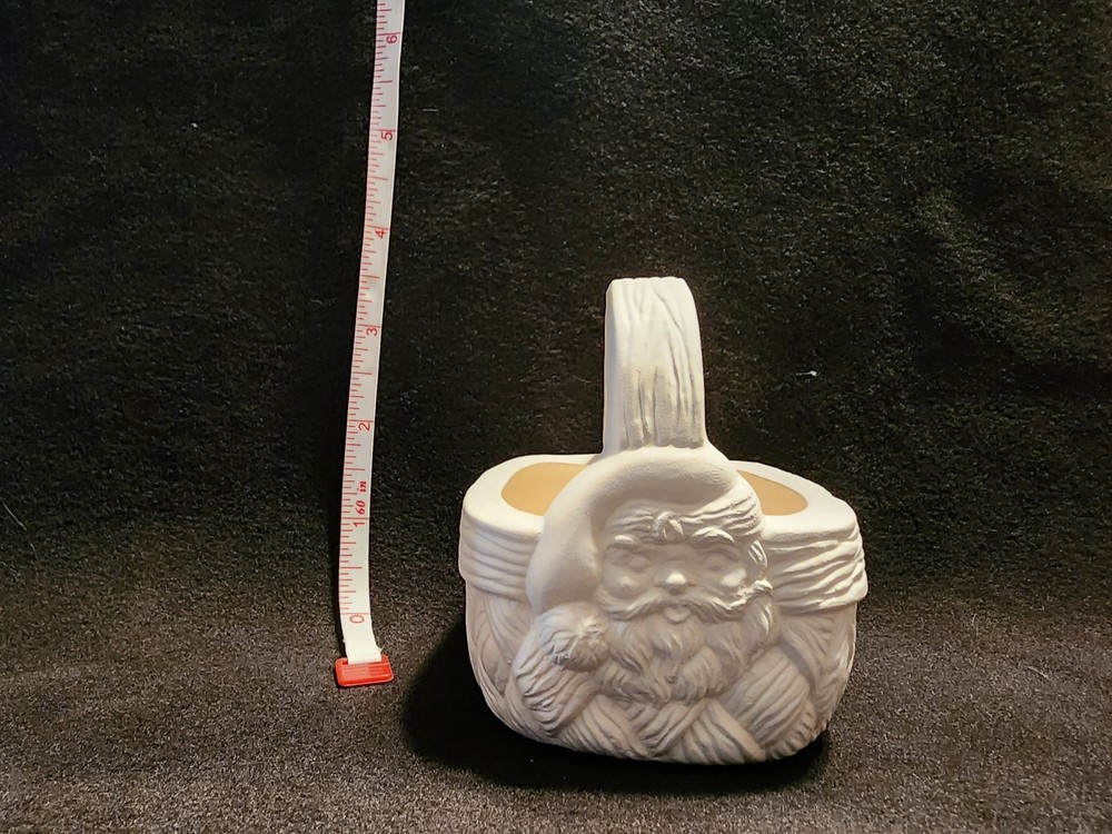 Ready to Paint Ceramic Bisque Santa Basket