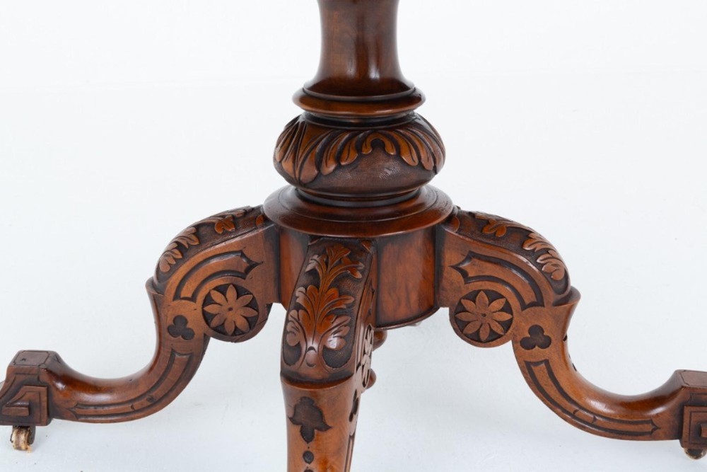 Victorian Loo Table Centre Burr Walnut 1860