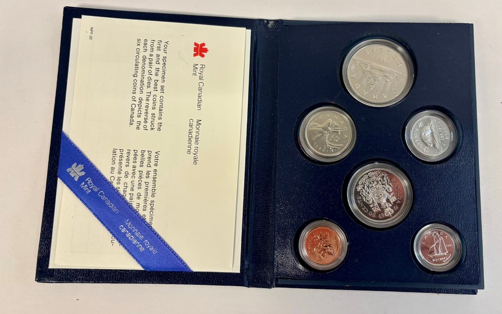 1983 Canada 6 piece specimen coin set with original certificate