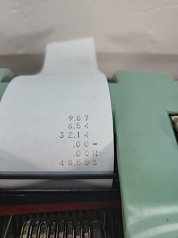 Vintage Remington Rand Adding Machine Model Number 4071 1-10 Tested Working Unit
