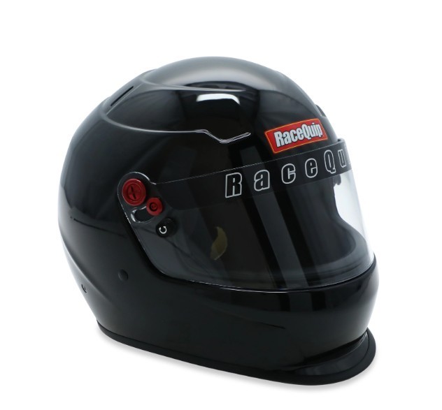 NEW RaceQuip Pro25 SA2025 Helmet Gloss BLACK Large Full Face IMCA USRA
