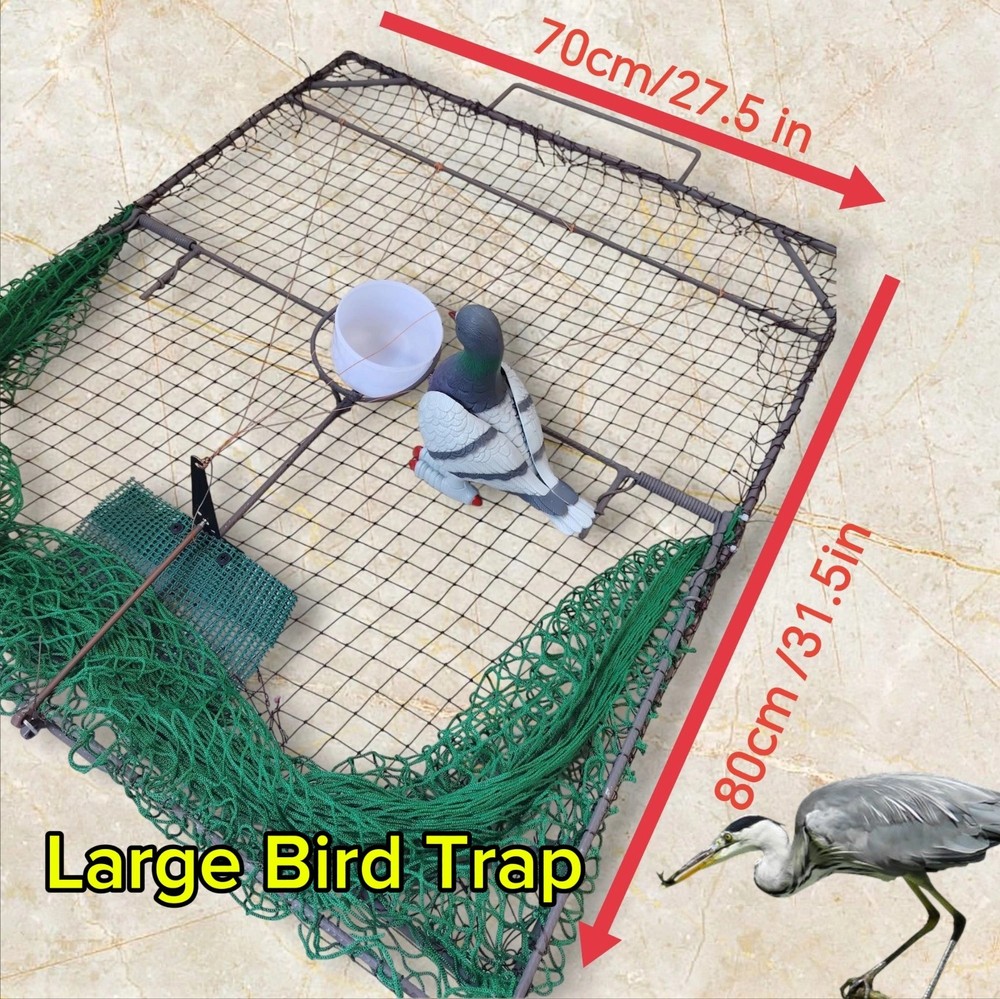 Humane Birdwatching Tool - Large Steel Cage Net for Nature Study & Safe Catch
