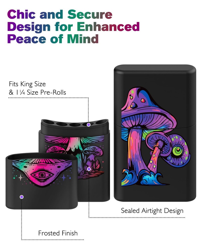 Cigarette Case for Classic Regular Smell Proof Box Multifunctional King Size Lig