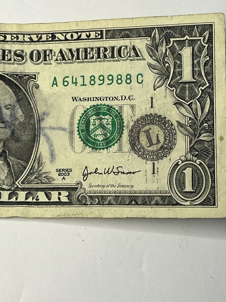 Rare Double Misprint ! Serial Stamp Misplaced / Wrong Letter For Serial Stamp