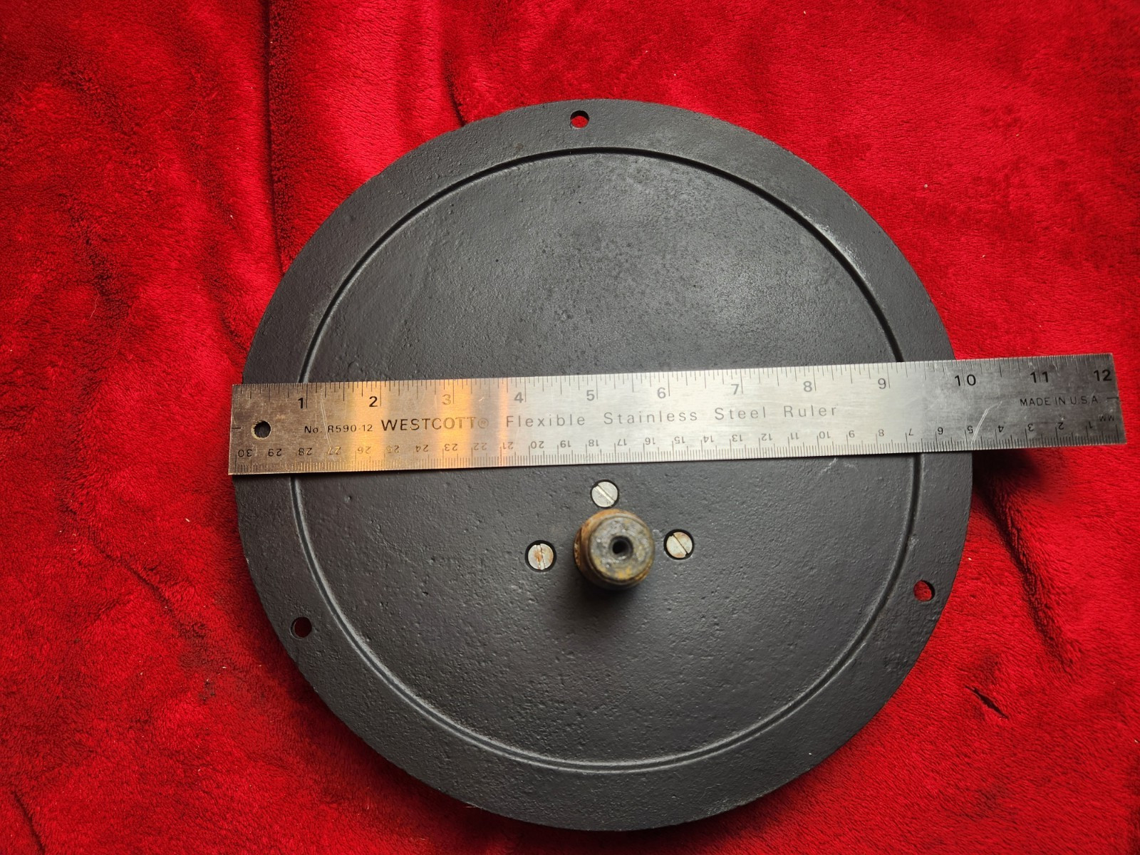 Vintage Brass & Cast Iron United 9" Instrument Pressure Gauge 10 000 psi Nice!!