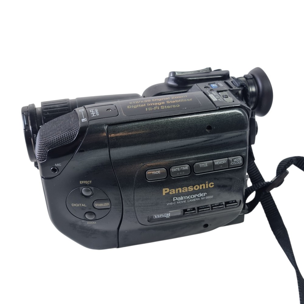 Panasonic NV-S600 VHS-C Palmcorder Camera Black Untested