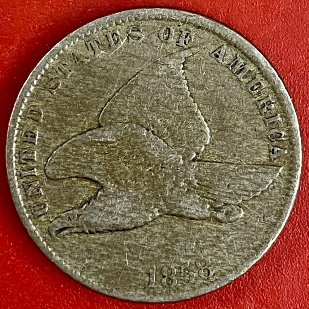 1858 FLYING EAGLE CENT, SMALL LETTERS