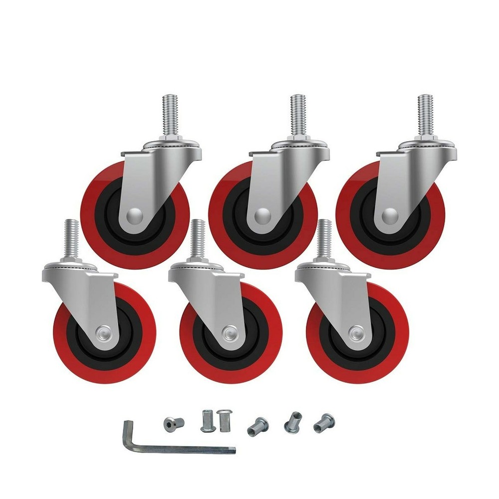 6 Pack 2.5 Inch Heavy Duty Creeper Wheels High quality Durable Multi purpose