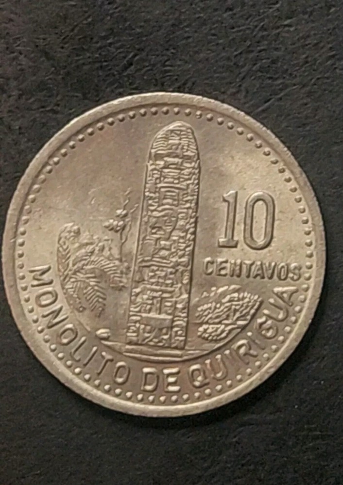 GUATEMALA 10 CENTAVOS 1987 AU/BU UNC.