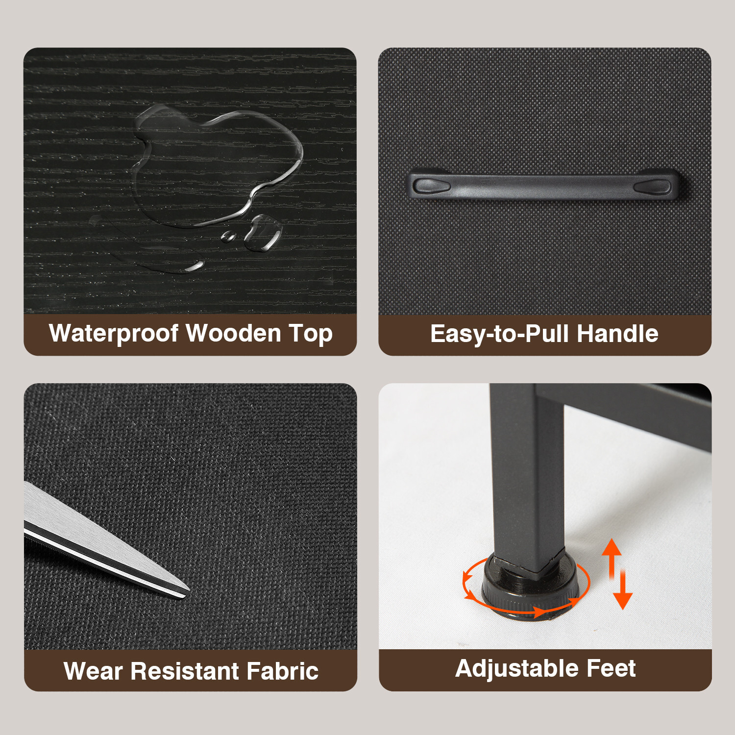 9-Drawer Fabric Dresser,Sturdy Storage Tower Dresser for Bedroom w/ Metal Frame