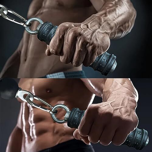 Ergonomic Tricep Rope Pull Down Attachment Upgraded Long Triceps Rope Cable A...