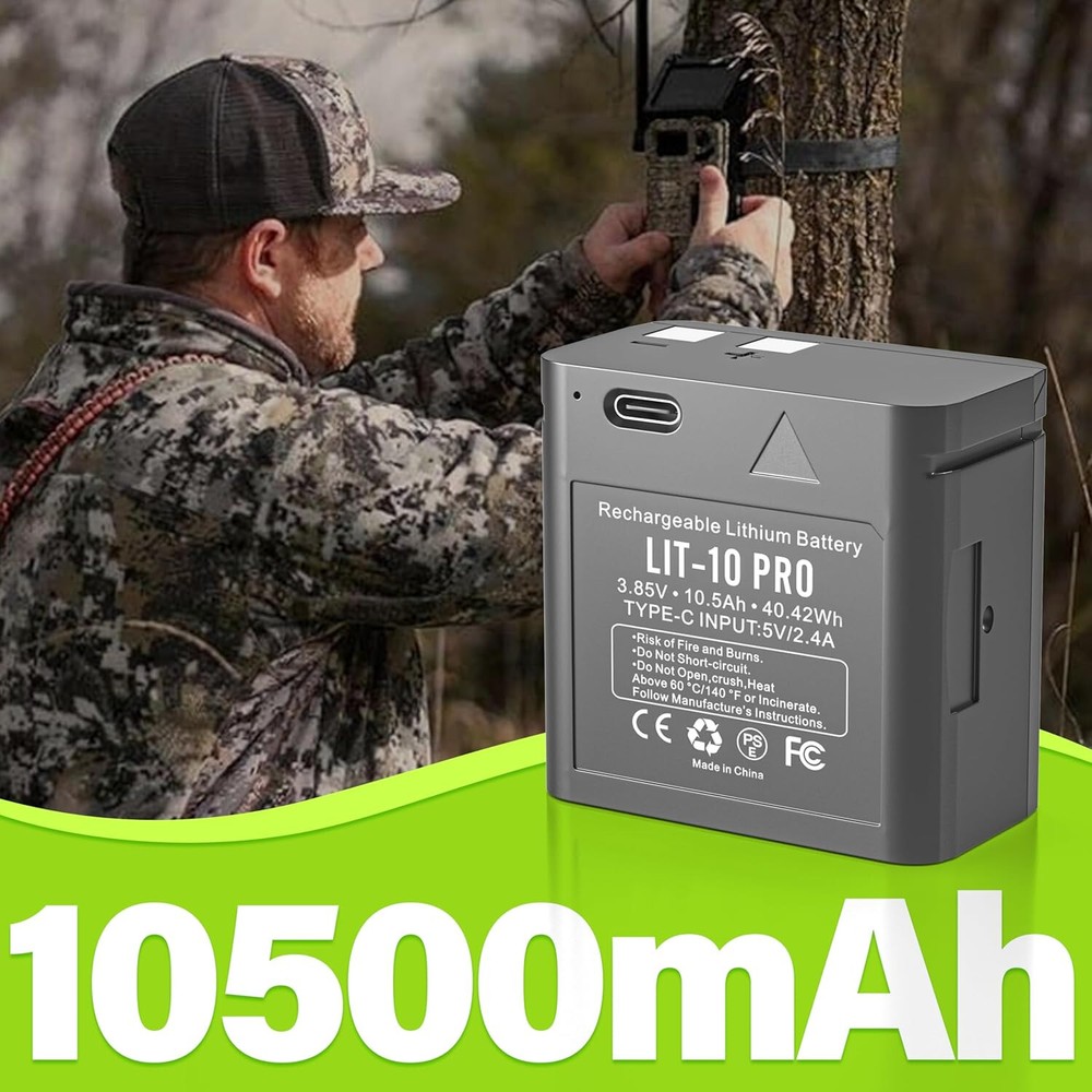 New LIT-10 PRO Battery for SPYPOINT Link-Micro & Cell-Link Cellular Trail Camera