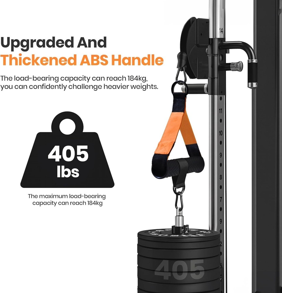 Elastic D Handle Cable Attachments 2-Pack for Versatile Home Gym Exercises