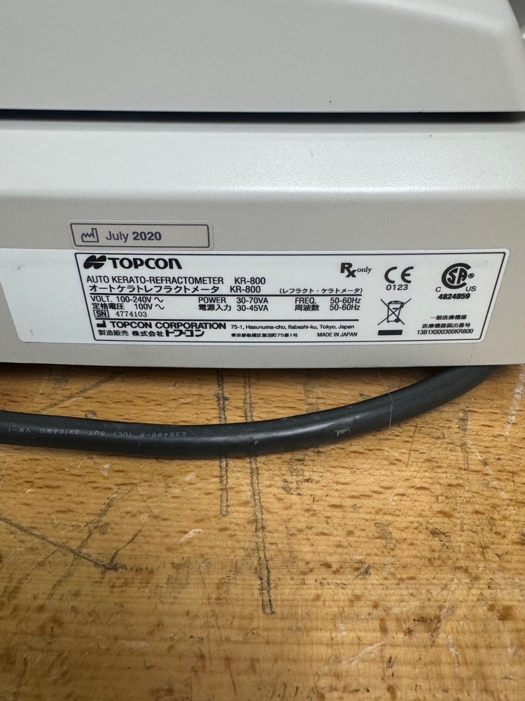 Topcon KR-800 Autorefractor Keratometer